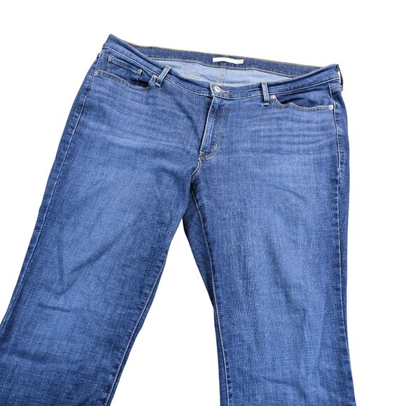 Levi’s Jeans Womens 20W Blue Classic Straight Plus Size Stretch Denim Mid Rise - Picture 15 of 15